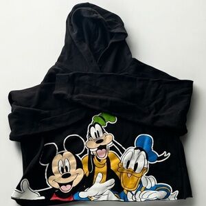 Womens Crop Top Hoodie "Mickey and the Gang" pullover hoodie Xl Used